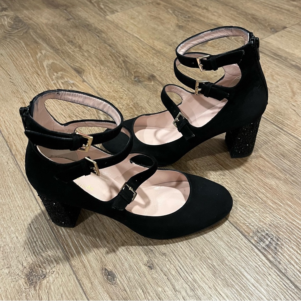 Kate Spade Black Strappy Heels